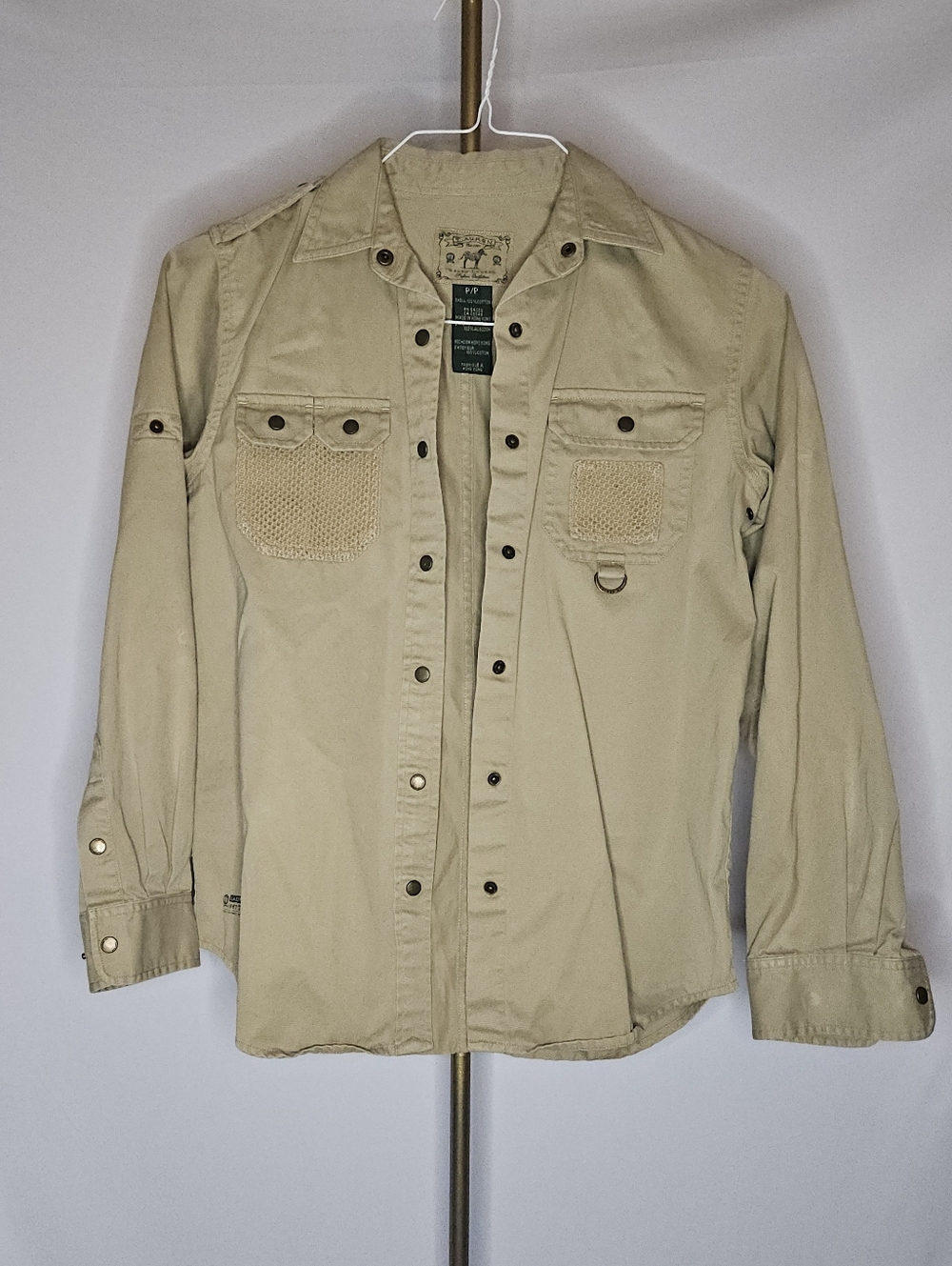 Lauren Ralph Lauren Safari Utility Field Shirt with Mesh Pockets and D-Ring